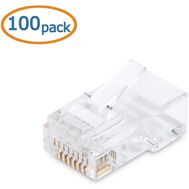 Cable matters 100 pack cat 6, cat6 rj45 modular plugs for solid or stranded utp cable, rj45 plugs Computer Networking