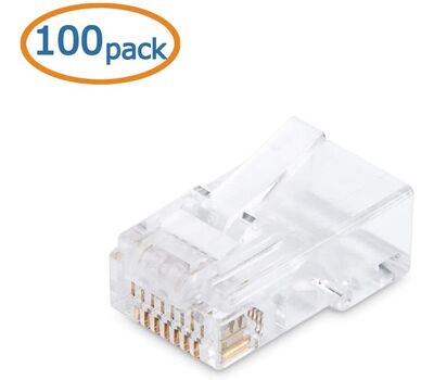 Cable matters 100 pack cat 6, cat6 rj45 modular plugs for solid or stranded utp cable, rj45 plugs Computer Networking