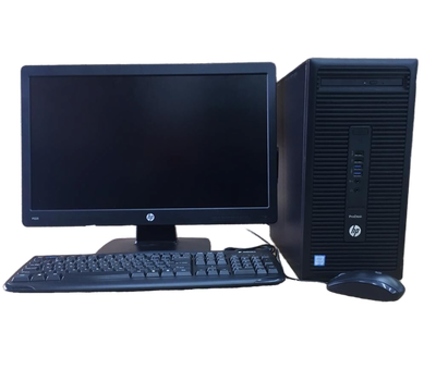 Hp prodesk 600 g2 mini tower - intel core i5 (6th gen) i5-6500 3.10 ghz - 8gb ddr4 sdram - 500 gb - 22 inch monitor -  keyboard - mouse Mini & Micro Tower PC